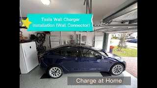 Tesla Wall Charger Installation Wall Connector Gen 3 [upl. by Anenahs]