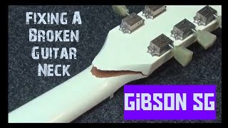 Fixing A Broken Guitar Neck  Gibson SG [upl. by Gilda836]