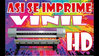 COMO SE IMPRIME UN VINIL HD IMPRESION EN PLOTTER ECOSOLVENTE [upl. by Aneahs681]