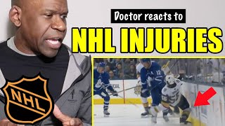 Doctor Reacts To NHL HOCKEY INJURIES  Dr Chris Raynor [upl. by Alilahk]