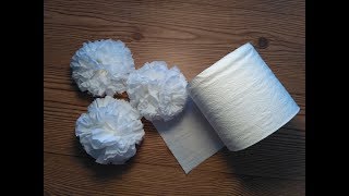 Making flower with toilet paper [upl. by Atolrac]