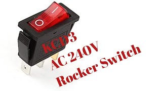 how to wire 3Pin AC 240V Rocker Switch [upl. by Atiuqam405]