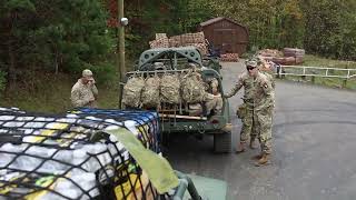 101st Airborne Division Soldiers Deliver Relief Supplies in NC [upl. by Ellezig422]