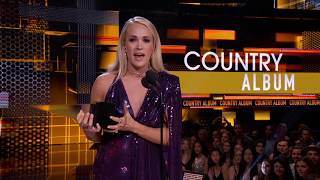 Carrie Underwood wins Favorite Country Album award I AMAs 2019 [upl. by Ailido26]