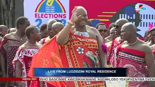 His Majesty King Mswati IIIs arrival for the Sibaya held at the Ludzidzini Royal Residence [upl. by Strawn]