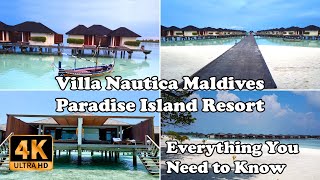 Villa Nautica Maldives  Paradise Island Resort Everything Water Villa Activity Prices in 4K [upl. by Trager930]