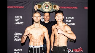 BOXING DAY 2019  Alain CHERVET vs Ju WU  WeighIns [upl. by Shirberg]