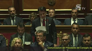 Crisi di governo Giuseppe Conte parla in Senato il discorso integrale [upl. by Gwenneth]