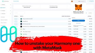 How to unstake Harmony one with MetaMask [upl. by Nemzaj190]