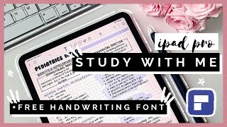 ipad study with me  free handwriting font 💫  notability  pdfelement pro [upl. by Nierman514]