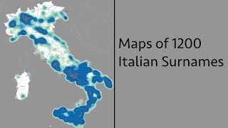 Maps of 1200 Italian Surnames [upl. by Enid]