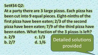 Set34 Q2 At the party there are 3 large pizzas word problems for CSE LET MATH [upl. by Einaoj436]