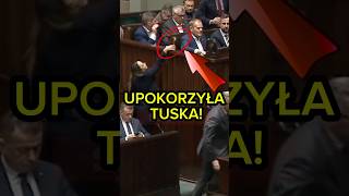 UPOKORZYŁA TUSKA W SEJMIE DOSTAŁA OWACJE NA STOJĄCO polityka polskapolityka [upl. by Araem]