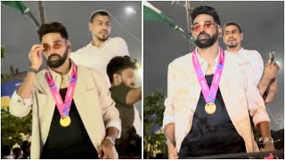 Mohammed Siraj Grand Welcome At Hyderabad After Winning World Cup  Siraj Welcome To Hyderabad [upl. by Schmitz]