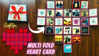 DIYValentines Day Greeting Card for Boyfriend  Handmade Card for Valentines Day  Tutorial [upl. by Azzil]