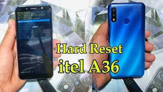 Hard Reset itel A36 ✅ [upl. by Aeret997]