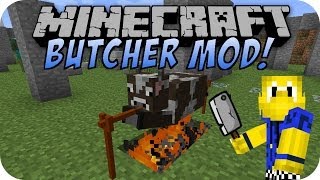 Minecraft TIERE SCHLACHTEN BUTCHER MOD [upl. by Ydnat650]