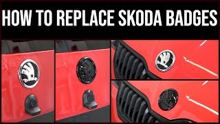 How to replace Skoda badges [upl. by Medorra]