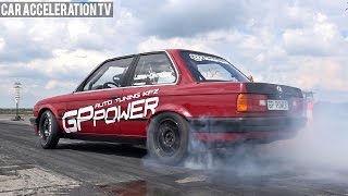 BMW 335i E30 35l Turbo 680 HP ACCELERATION amp SOUND [upl. by Nnylyram459]