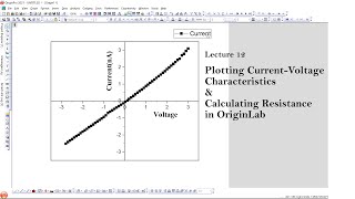 12 Plotting CurrentVoltage Characteristics amp Calculating Resistance in OriginLab [upl. by Tobe206]