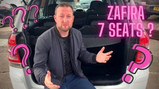 Vauxhall Zafira  How Do The Rear Seats Go Down  Rear Seat Configuration [upl. by Lleira]