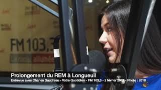 Prolongement du REM à Longueuil  Catherine Fournier en entrevue sur les ondes du FM 1033 [upl. by Yasnyl]