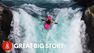 Riding a Kayak Over a 134Foot Waterfall [upl. by Maurreen]