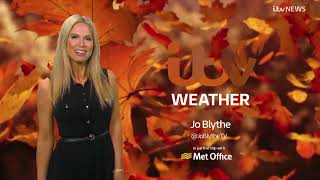 Jo Blythe ITV Weather 25th October 2024 [upl. by Enytsuj]