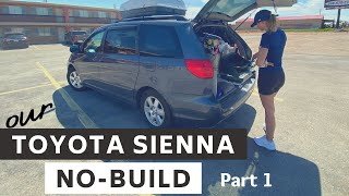 Toyota Sienna Minivan Camper Conversion Tour No Build [upl. by Hgielanna]