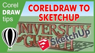 Coreldraw export to a working file in Sketchup [upl. by Berry]