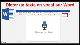 Dicter un texte en vocal sur Word ou Windows 10 [upl. by Frazer]