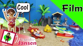 Playmobil Film quotSo ein cooles Hotel mit Wasserrutschenquot Familie Jansen  Kinderfilm  Kinderserie [upl. by Aurea262]