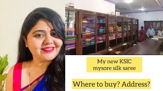 My new KSIC mysore silk saree where to buy  address [upl. by Gigi865]