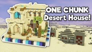 Minecraft Desert House in ONE CHUNK Tutorial [upl. by Girish738]