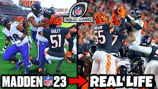 I Recreated the Top Plays From NFL Wild Card in Madden 23 [upl. by Syah]