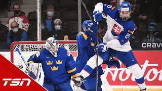 Sweden vs Slovakia WJC Highlights [upl. by Eissoj]