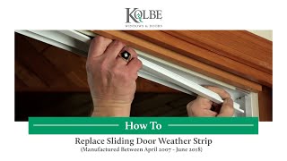 How to Replace Sliding Door Weather Strip [upl. by Rebekkah]