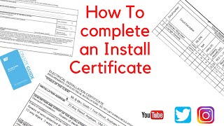 How To Fill In An Electrical Install Certificate [upl. by Emiaj489]