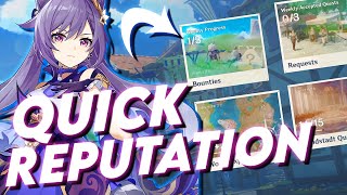 QUICK Reputation Guide Patch 11  Genshin Impact Farm Guide Liyue amp Mondstadt [upl. by Jourdain]