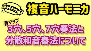 【これが分散和音奏法の基本！！】3穴、5穴、7穴奏法と、分散和音奏法の吹き方♫複音ハーモニカ♬TremoloArpeggio [upl. by Taryn706]