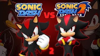 Sonic Dash vs Sonic Dash 2 Sonic Boom Shadow Comparison 60fps [upl. by Chi367]