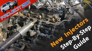 Landcruiser 200 Injector Replacement in the 1VDFTV turbo diesel [upl. by Novak]