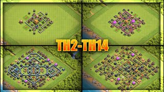 EVERY Town Hall BASE DESIGN BEST Bases For TH2TH14  Clash Of Clans [upl. by Gruver184]