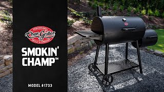 Smokin Champ Offset Smoker 1733  CharGriller® [upl. by Nomael]