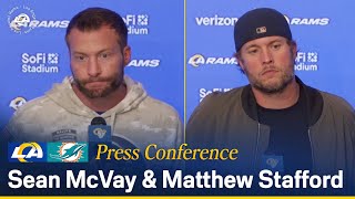 Sean McVay amp Matthew Stafford Postgame Press Conference Following Dolphins MNF Matchup [upl. by Rame]