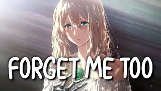 「Nightcore」 Forget Me Too  Machine Gun Kelly ft Halsey ❤️ Animated Lyrics [upl. by Refinnej715]