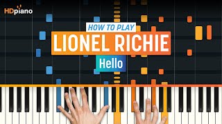 How to Play quotHelloquot by Lionel Richie  HDpiano Part 1 Piano Tutorial [upl. by Sirron]