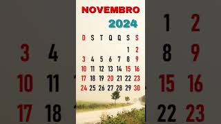 CALENDÁRIO DE NOVEMBRO DE 2024 shorts [upl. by Ilyk]