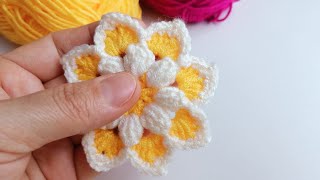 beautiful crochet flower makingTığ işi çiçek yapımı [upl. by Rochester]