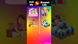 Evil Life 🆚 Normal Life evil comperision trending vairalvideo [upl. by Siri275]